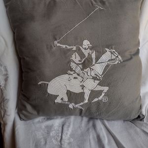 NEW...17" Decorative Pillow / Polo Player